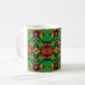 Digitale Kunst Cool Moderne Abstrakt einzigartig Kaffeetasse (Vorderseite Links)