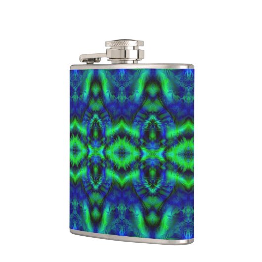 Digitale Kunst Cool Modernes Abstraktes Muster Flachmann (Links)