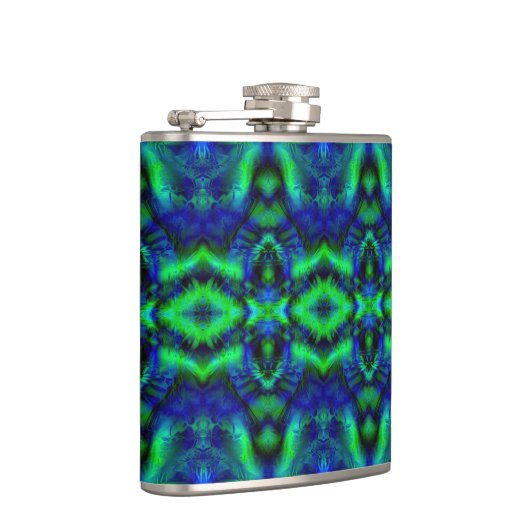 Digitale Kunst Cool Modernes Abstraktes Muster Flachmann (Rechts)