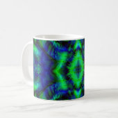 Digitale Kunst Cool Modernes Abstraktes Muster Kaffeetasse (Vorderseite Links)