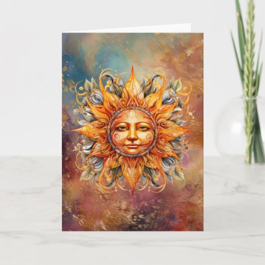 Digitale Kunst der kosmischen Sonne Karte (Vorderseite)