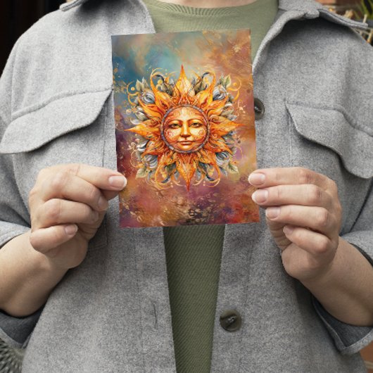 Digitale Kunst der kosmischen Sonne Karte