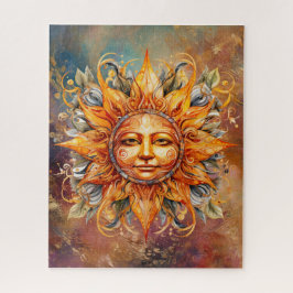 Digitale Kunst der kosmischen Sonne Puzzle