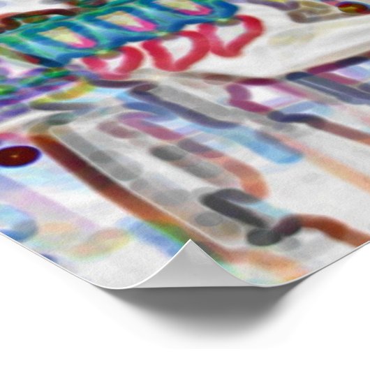 Digitale Kunst der Merry-Go-Runde Poster (Ecke)