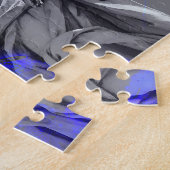 Digitale Kunst der Skulpturen blaue Pinselstriche Puzzle (Seite)