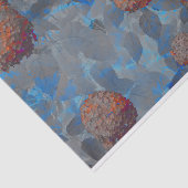 Digitale Kunst des blauen orange Seidenpapier (Ausschnitt)