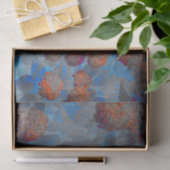 Digitale Kunst des blauen orange Seidenpapier (Geschenk)