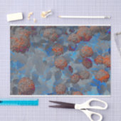 Digitale Kunst des blauen orange Seidenpapier (Handwerk)