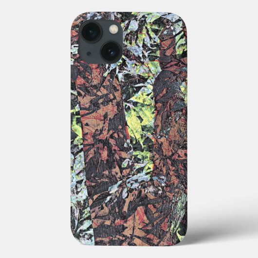 Digitale Kunst des florale Blumenmusters mit Baum Case-Mate iPhone Hülle (Rückseite)