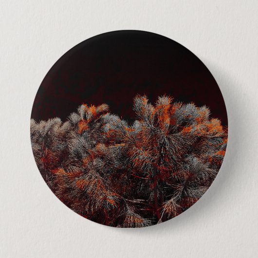Digitale Kunst des Kiefernbaums mit orangefarbenen Button (Vorderseite)