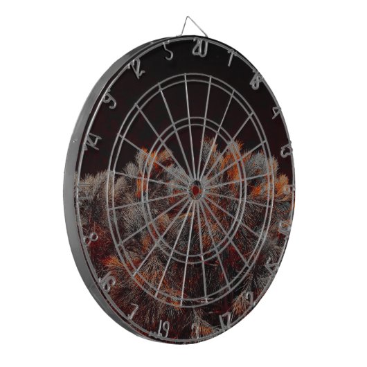 Digitale Kunst des Kiefernbaums mit orangefarbenen Dartscheibe (Vorderseite Links)