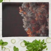 Digitale Kunst des Kiefernbaums mit orangefarbenen Geschirrtuch (Gefaltet)