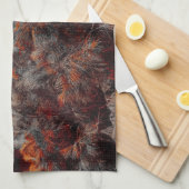 Digitale Kunst des Kiefernbaums mit orangefarbenen Geschirrtuch (Viertel Falte)