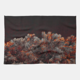 Digitale Kunst des Kiefernbaums mit orangefarbenen Geschirrtuch