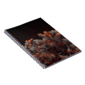 Digitale Kunst des Kiefernbaums mit orangefarbenen Notizblock (Rechte Seite)