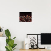 Digitale Kunst des Kiefernbaums mit orangefarbenen Poster (Heimbüro)