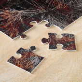 Digitale Kunst des Kiefernbaums mit orangefarbenen Puzzle (Seite)