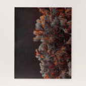 Digitale Kunst des Kiefernbaums mit orangefarbenen Puzzle (Vertikal)