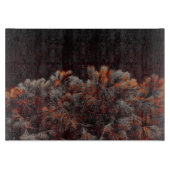 Digitale Kunst des Kiefernbaums mit orangefarbenen Schneidebrett (Vorderseite)