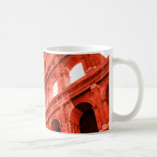 Digitale Kunst des Kolosseums und Statuen/Skulptur Kaffeetasse