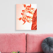 Digitale Kunst des Kolosseums und Statuen/Skulptur Leinwanddruck (Insitu (Wohnzimmer))