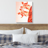 Digitale Kunst des Kolosseums und Statuen/Skulptur Leinwanddruck (Insitu (Schlafzimmer))