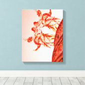 Digitale Kunst des Kolosseums und Statuen/Skulptur Leinwanddruck (Insitu (Holzboden))