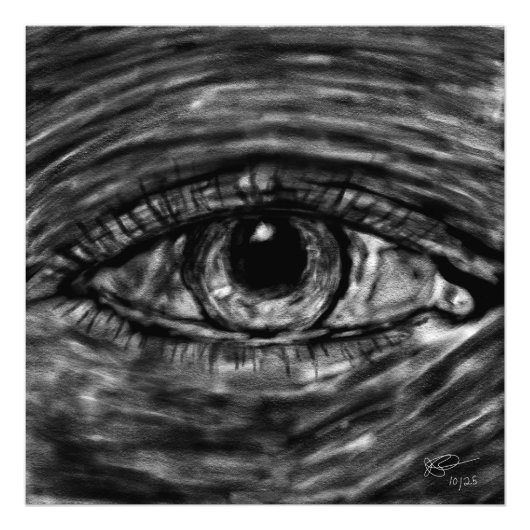 Digitale Kunst des starrenden Auges Fotodruck (Vorne)