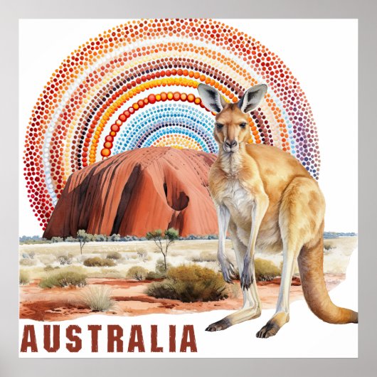 Digitale Kunst für Australien Poster (Vorne)