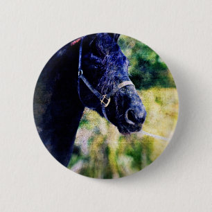 Digitale Kunst für das Schwarze Pferd Button