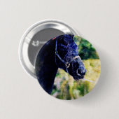 Digitale Kunst für das Schwarze Pferd Button (Vorne & Hinten)