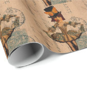 Digitale Kunst für Mixed Media Doll Geschenkpapier (Rolleneckpunkt)