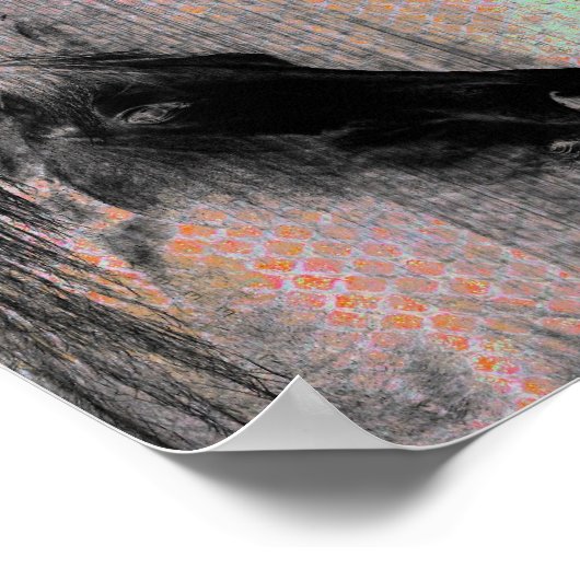 Digitale Kunst für Pferde Poster (Ecke)