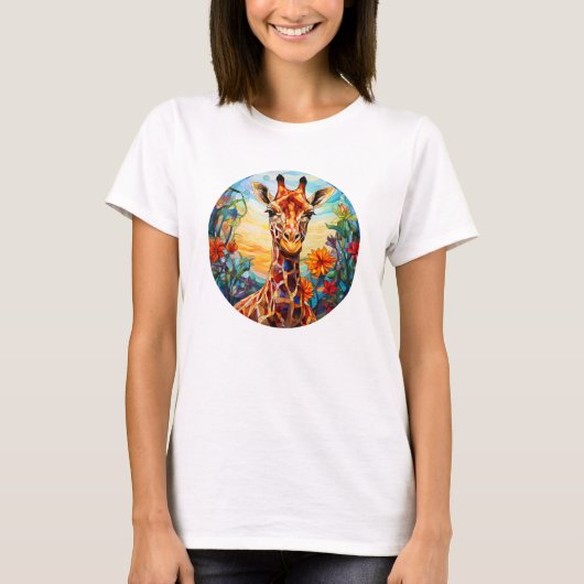 Digitale Kunst - Galerie Giraffe T-Shirt (Vorderseite)