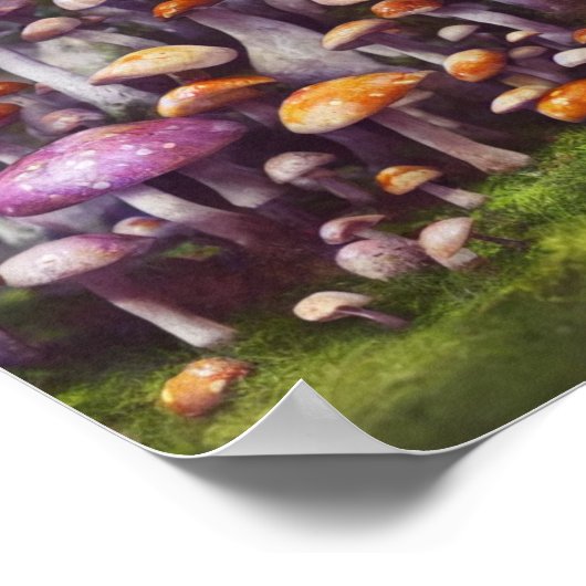 Digitale Kunst im Pilz Poster (Ecke)