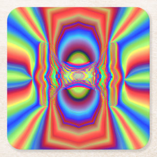Digitale Kunst in Dimensionen Rechteckiger Pappuntersetzer