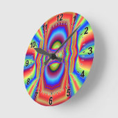 Digitale Kunst in Dimensionen Runde Wanduhr (Winkel)