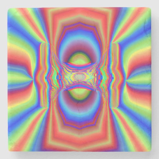 Digitale Kunst in Dimensionen Steinuntersetzer (Vorderseite)