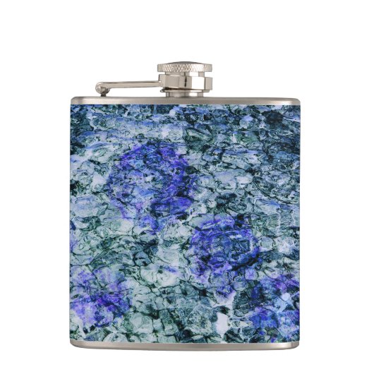 Digitale Kunst mit abstraktem Hintergrund Flachmann (Vorderseite)