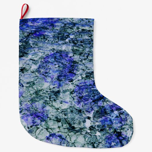 Digitale Kunst mit abstraktem Hintergrund Großer Weihnachtsstrumpf (Vorderseite)