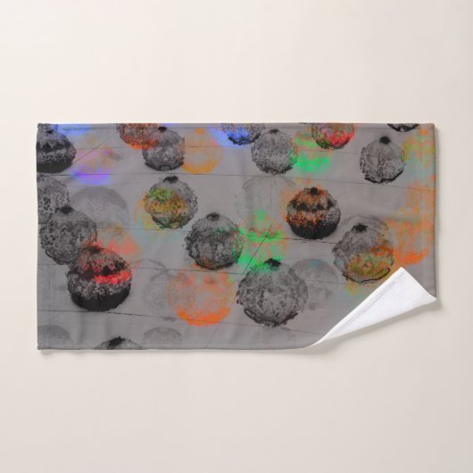 Digitale Kunst mit runden Pinselstrichen. Handtuch (Handtuch)