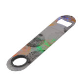 Digitale Kunst mit runden Pinselstrichen. Speed Flaschenöffner (Vorderseite Schrägansicht)