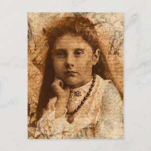 Digitale Kunst mit seelenvollen Augen Postkarte