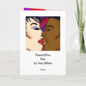 Digitale Kunst | Romantischer Kuss Karte (Rückseite)