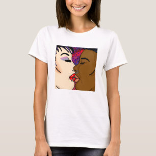 Digitale Kunst   Romantischer Kuss T-Shirt