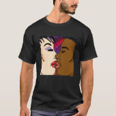 Digitale Kunst | Romantischer Kuss T-Shirt (Vorderseite)