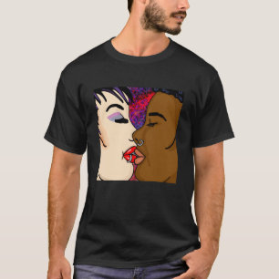 Digitale Kunst   Romantischer Kuss T-Shirt