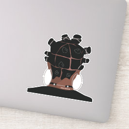 Digitale Kunst, Schwarze Frau Haarkunst Aufkleber