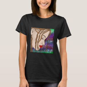 Digitale Kunst Traurige Lady Deep in Thread KÜ T-Shirt