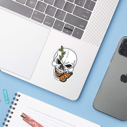 Digitale Kunst und Handschuhe Aufkleber (Laptop mit iPhone)